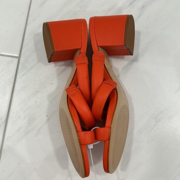 NEW! Schutz Bright Orange Olly Block Heel Leather Sandals - Size 6 - Picture 12 of 16